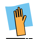 Ганчірки, губки, мопи, шкребки, технічні тканини