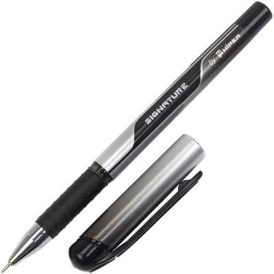 Ручка масляна Hiper Signature HO-100, 0,7мм (чорна) (1/10)