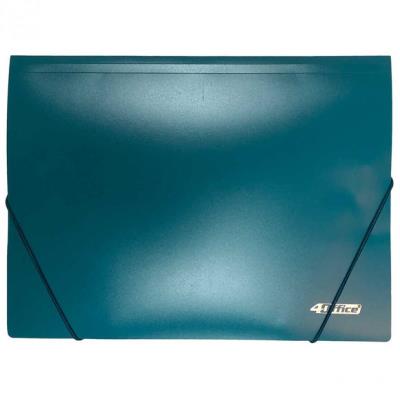 Папка на гумках., А4, PP, синя, 500 мкн., 4-244-06, 4OFFICE (1/30/240)