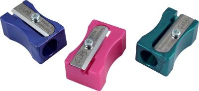 Точилка без контейнера 100-1/05 пластиковая, прямоугольная "Металлик"