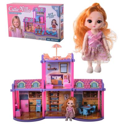 Будиночок ABL1009, 2 поверхи, 4 кімнати, меблі, лялечка, в коробці– 38*8*23 см