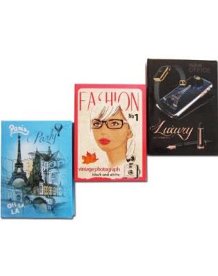 Блокнот А6  176 арк., обкладинка - кольорова ламінована,тверда палітурка, блок - офсет 60г/м², клітинка, 16 видів (1/10)