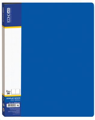 Папка пластиковая с 30 файлами .Economих синяя, E30603-02 (1/6/24)