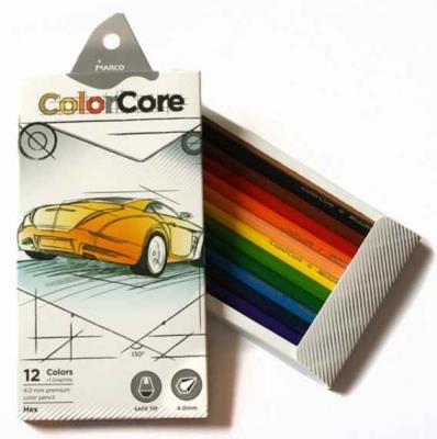 Карандаши Marco 3100 -12CB, 12 цветов +1 графитный, HB (1/12/240)