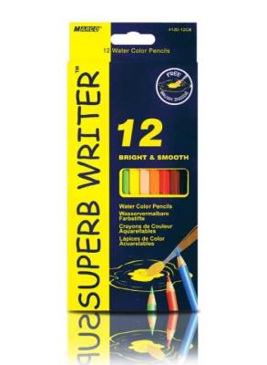 Олівці акварельні 12 кольорів шестигранні,Superb Writer,4120-12CB,ТМ"Marco" (1/12/240)