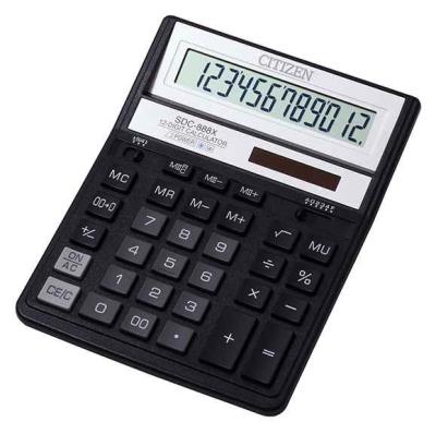 Калькулятор Citizen SDC-888 ХBK, чорний 12 розрядний (1)
