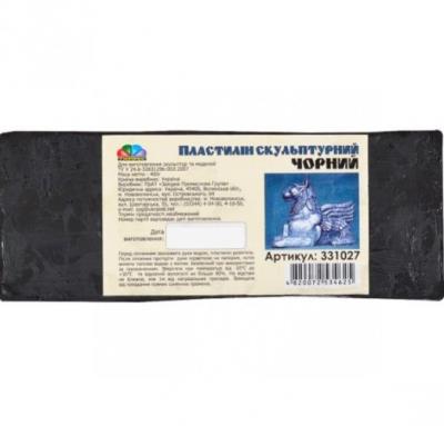 Пластилин Скульптурный, черный, 400г, Творчество