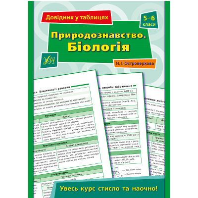 Книга Справочник в таблицях.Природознавство. Биология. 5-6 классы, 32 страницы, 21851