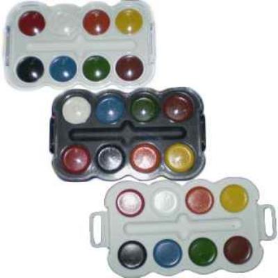 Краски акварельные медовые Тетрада, 8 цветов, АКВАРЕЛЬКА-КАРАМЕЛЬКА, в пласт. кор., 1/54