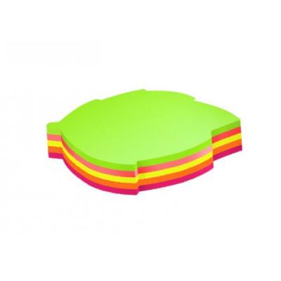 Блок для заметок с клейким слоем "Листок" 45х50 мм Economix, 80 арк., неон микс