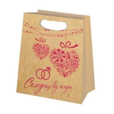 Пакет крафтовий весільний для короваю  "PS" 29*18*12,5см