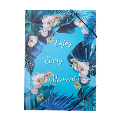 Папка на резинке А4, EXOTIC, голубой