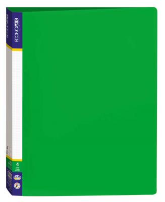 Папка пластиковая Economix 30702-04, А4, 4 кольца, зеленый
