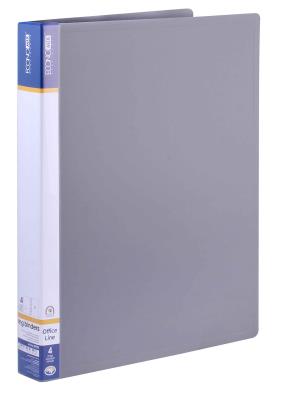 Папка пластиковая Economix 30702-10, А4, 4 кольца, серый