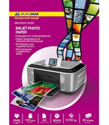 Фотобумага глянцевая Buromax, 10х15см, 180 г/м2, 20 листов, BM.2230-4020