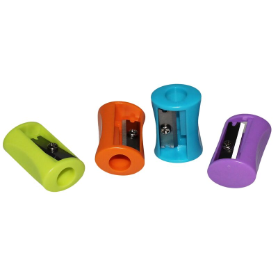 Точилка овальна, в пластикові банці, асорті, 9-704, Барв (1/72/7200)