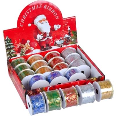 Декоративна стрічка "Новорічна" 5см*2,7м 20шт/упак (1/20)