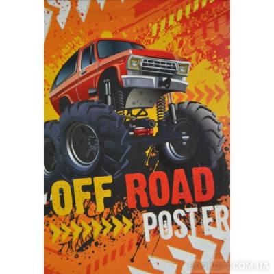 Нотатник А7 "Машини" 48 арк. обкл. цел. картон, блок - офсет клітинка, клеєний зверху (1/40)