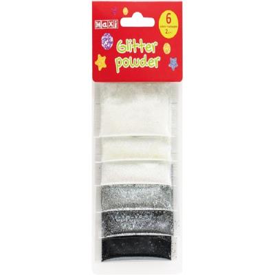 Блискітки для декорування, 6 кольорів по 2 г (1/36)