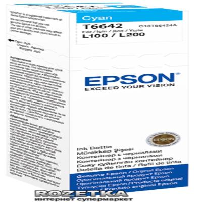 Контейнер з чорнилами Epson для L110/L210/L300 70мл Cyan (C13T66424A)
