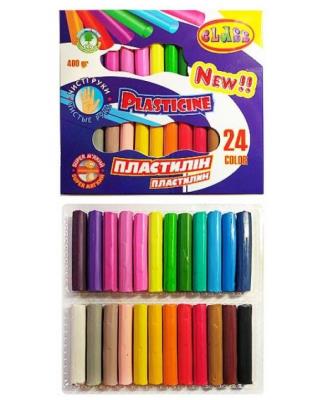 Пластилін  "Чисті руки" 24кол.,ЕСО, 400гр., 7629, CLASS (1/30)