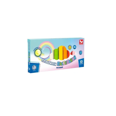 Пластилин круглый, восковой, пастельные цвета с запахом лимона, 12 цветов, 303114001-ru (1/26)