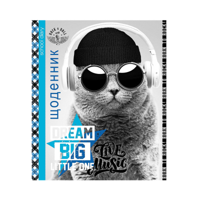 Дневник школьный, 70г 7БЦ, 165х208 мм, 40 л., матовая ламинация, выб. УФ-лак, Конгрев, 1182