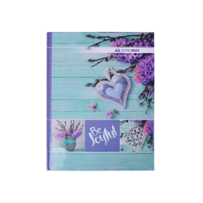 Книга учета "ROMANTIC" 96 листов, клетка, офсет, (твердая ламинированная обложка), А4, бирюзовый