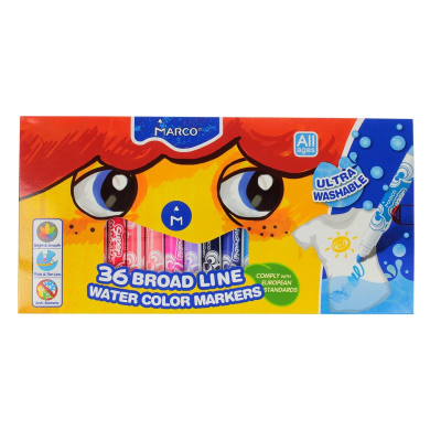 Фломастери 36 кольорів Super Washable Jumbo,1632-36CB,ТМ "Marco"