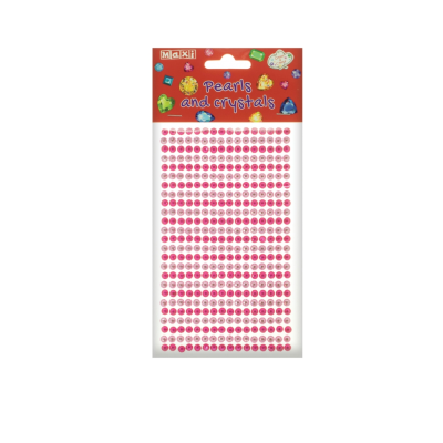 Жемчужины и стразы самоклеящиеся "Розовые и вишневые"