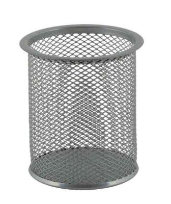 Підставка для ручок Buromax, кругла, 80х80х97 мм, металева, срібло (1/24/96)