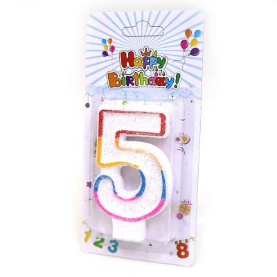 Свічка д/торта ЦИФРА 5, виблискуючи, mix,  DSCN5151-5 (1/12)