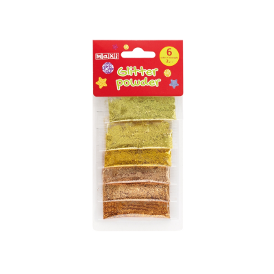 Блестки для декорирования, 6 цветов по 2 г