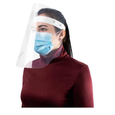 Маска-экран защитная Economix, прозрачная, крепление на ленте кнопками