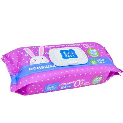 Серветки вологі BABY ZAYA, ромашка, 84 шт