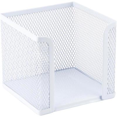 Куб для паперу, розмір 100х100x100мм, металевий, білий (1/12/72)