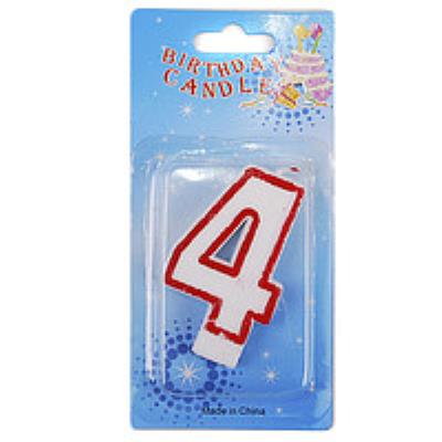 10579-4 Свеча для торта "Цифра "4", блист.