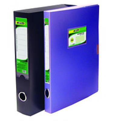 Папка-коробка 4Office, A4, PP, 5,5 см, на ліпучці, кольори асорті (1/50/100)