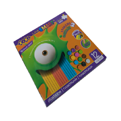 Пластилин 12 цветов, 240 г, ZB.6224 (1/12/72)