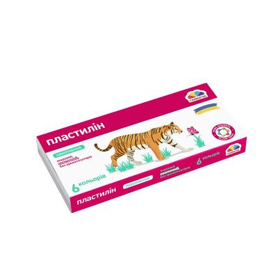 Пластилін дитячий 6 кольорів, 96 г, стек, Захоплення (1/24)
