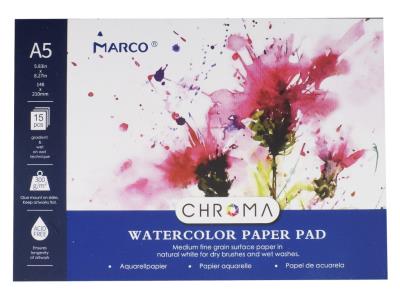 Альбом для малювання 15 аркушів  (А5) акварельний  щільність 300 гр.