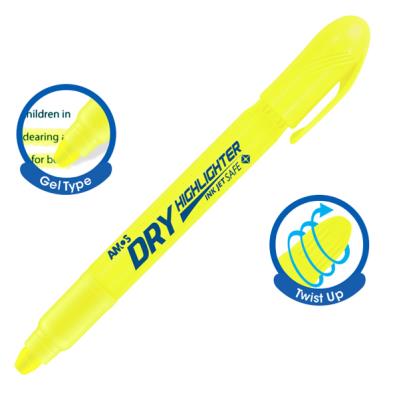 Маркер сухий флуорисцентний жовтий Amos