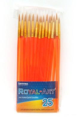 Пензлик нейлон кругл 17см, №5, пласт ручк, 25шт/етик.. RA7615 (1/25)