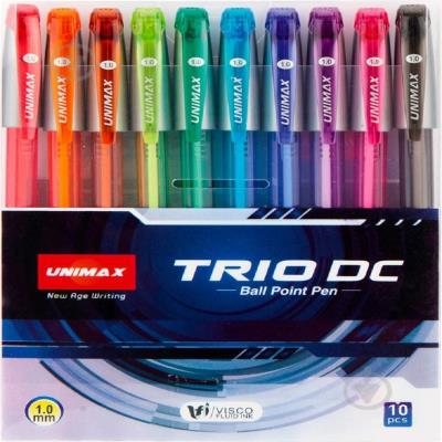 Ручка кулькова Trio DC-3, набір 10 кол., асорті