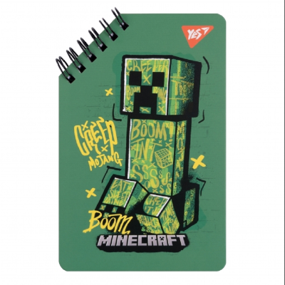 Блокнот YES 95х145 мм, 60 арк., подв. cпіраль "Minecraft" 