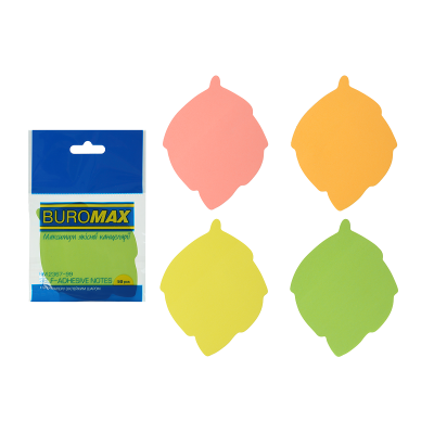 Блок для заметок "Листья" 50 л, ассорти, неон, BM.2367-99