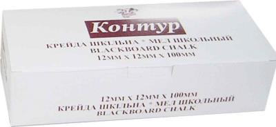 Мел белый 1 Сентября, "Школьная", 100 шт., квадратная