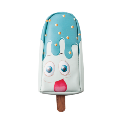 Пенал м'який МОРОЗИВО, 21х9х4 см, блакитний													