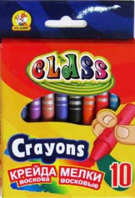 Мел восковая, 10 цвет, 8 * 90мм, 7602, CLASS (1/24/432)
