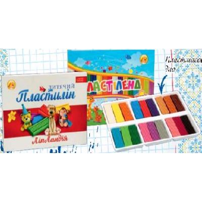 Пластилін 18 кол. 360 гр. В ШОУ-БОКСІ "ЛІПЛАНДІЯ"/"ПЛАСТІЛЕНД" ТМ Тетрада (1/20)
